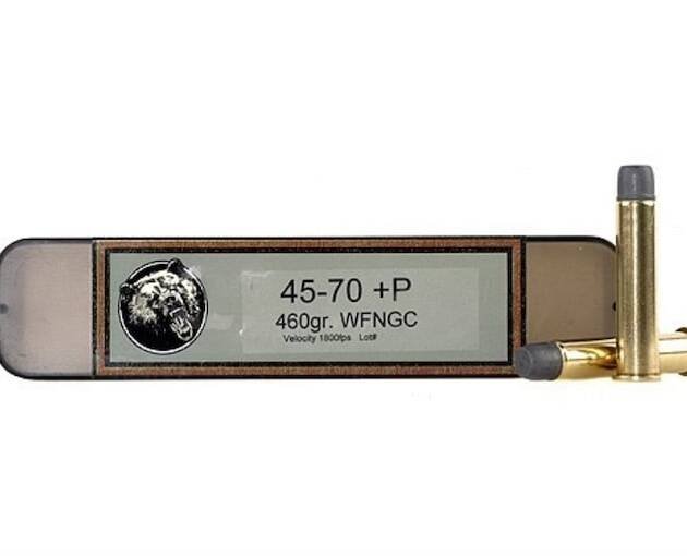 Grizzly Cartridge Bear Load 45-70 Government +P Ammo 460 Grain Flat Nose Box of 300
