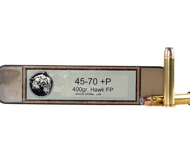 Grizzly Cartridge High Performance Rifle 45-70 Government +P Ammo 405 Grain Bonded Flat Nose Box of 300
