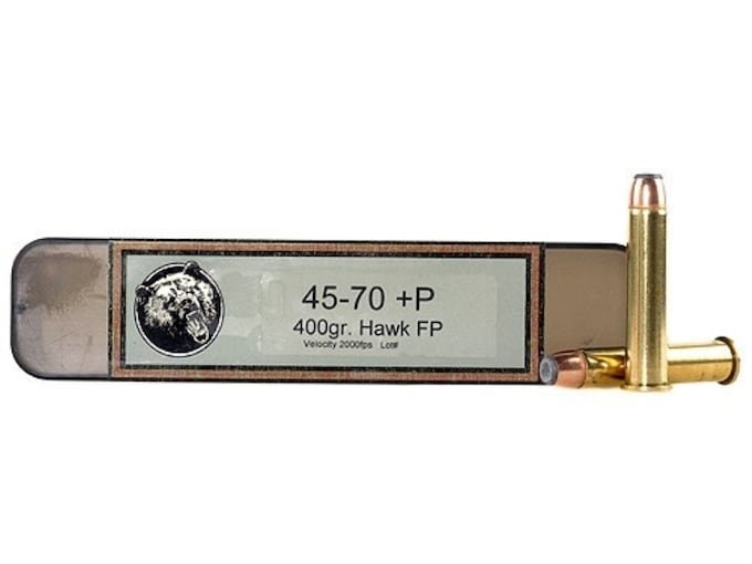 Grizzly Cartridge High Performance Rifle 45-70 Government +P Ammo 405 Grain Bonded Flat Nose Box of 300
