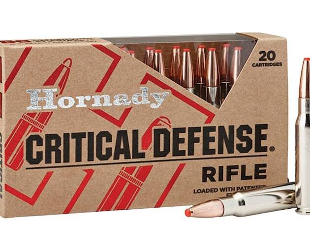 Hornady Critical Defense 308 Winchester Ammo 155 Grain Hornady FTX Polymer Tip Box of 500
