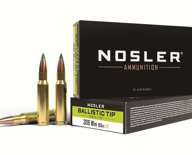 Nosler BT 308 Winchester Ammo 165 Grain Nosler Ballistic Tip Polymer Tip Box of 500