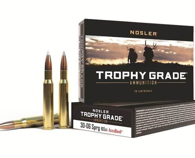 Nosler Trophy Grade 30-06 Springfield Ammo 165 Grain Nosler AccuBond Bonded Polymer Tip Box of 500