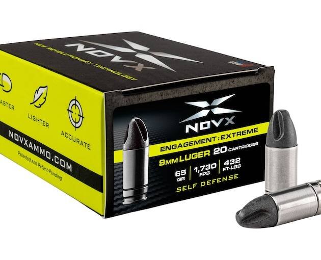 NovX Engagement Extreme Self-Defense 9mm Luger Ammo 65 Grain Fluted Box of 500