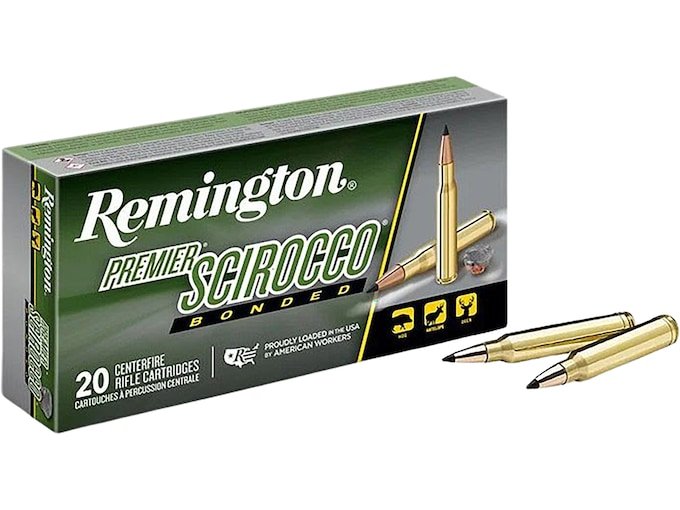 Remington Premier 30-06 Springfield Ammo 180 Grain Swift Scirocco II Bonded Polymer Tip Box of 500