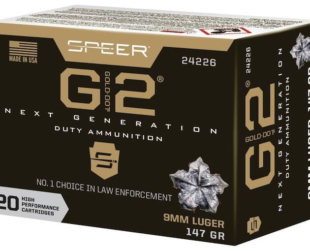 Speer Gold Dot G2 9mm Luger Ammo 147 Grain Speer G2 Polymer Tip box of 500