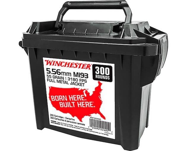 Winchester M193 5.56x45mm NATO Ammo 55 Grain Full Metal Jacket Box of 1000