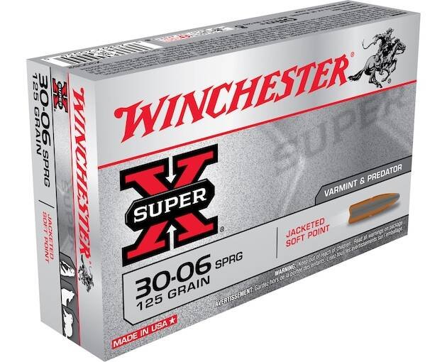 Winchester Super X 30-06 Springfield Ammo 125 Grain Jacketed Soft Point Box of 500