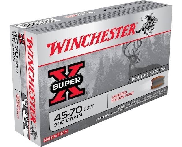 Winchester Super X 45-70 Government Ammo 300 Grain Jacketed Hollow Point Box of 500