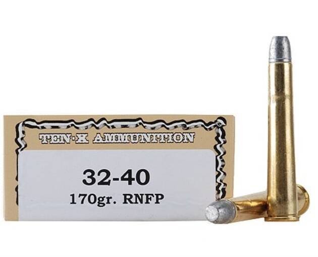 Ten-X Cowboy Ammunition 32-40 WCF 170 Grain Lead Round Nose Flat Point