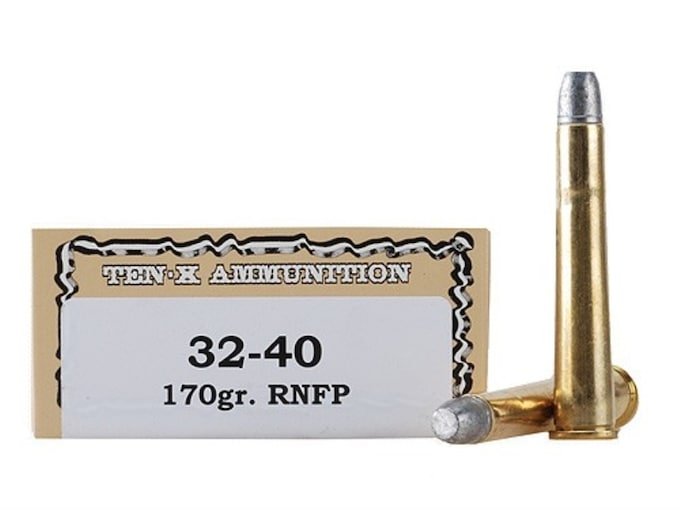 Ten-X Cowboy Ammunition 32-40 WCF 170 Grain Lead Round Nose Flat Point