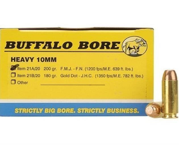 Buffalo Bore 10mm Auto Ammo 200 Grain Full Metal Jacket