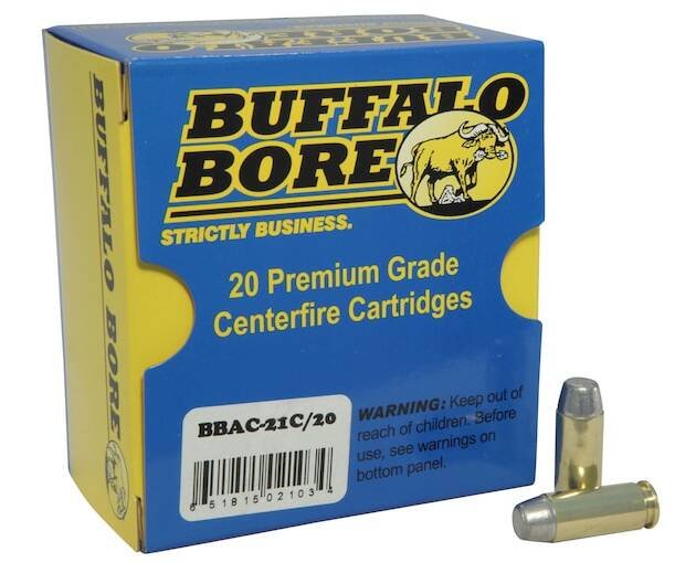 Buffalo Bore Outdoorsman 10mm Auto Ammo 220 Grain Flat Nose