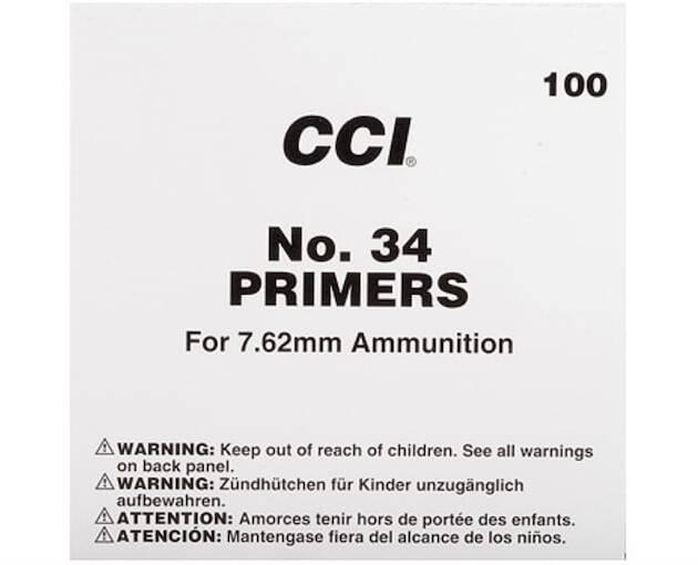 CCI Large Rifle 7.62mm NATO-Spec Military Primers #34