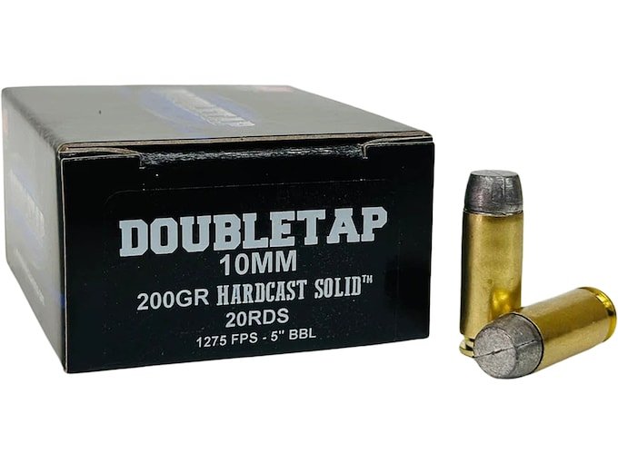 DoubleTap Hardcast Solid 10mm Auto Ammo 200 Grain Flat Nose