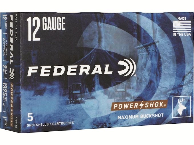 Federal Power-Shok 12 Gauge Buckshot Ammo 2-34