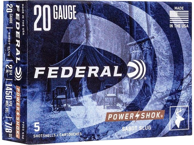Federal Power-Shok 20 Gauge Sabot Slug
