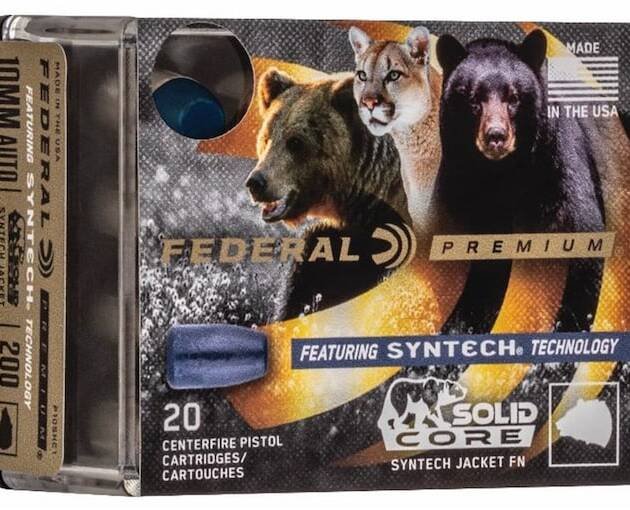 Federal Premium Syntech Solid Core 10mm Auto Ammo 200 Grain Federal TSJ Total Synthetic Jacket (TSJ)