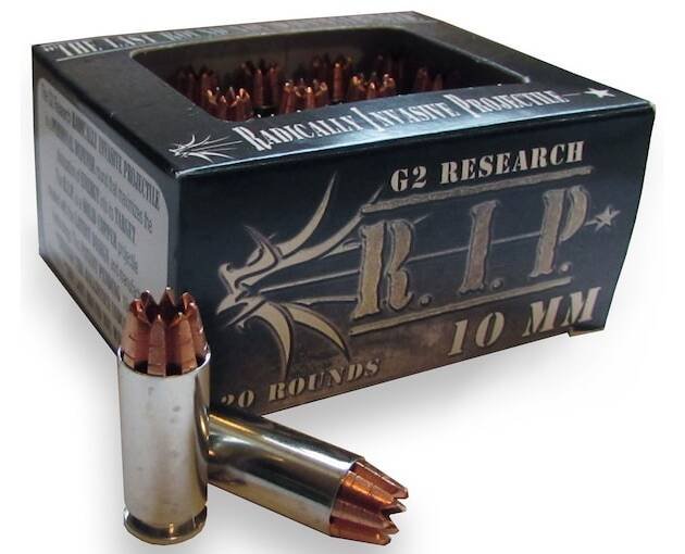 G2 Research R.I.P. 10mm Auto Ammo 115 Grain G2 R.I.P. Fragmenting Hollow Point Lead Free