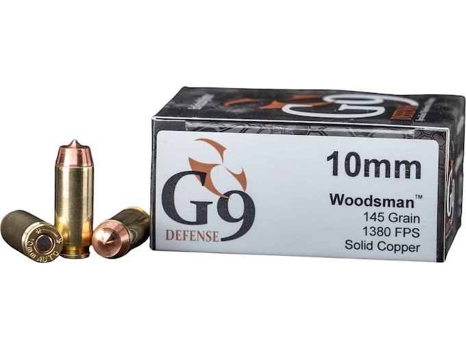 G9 Defense Woodsman 10mm Auto Ammo 145 Grain Square Nose Lead Free