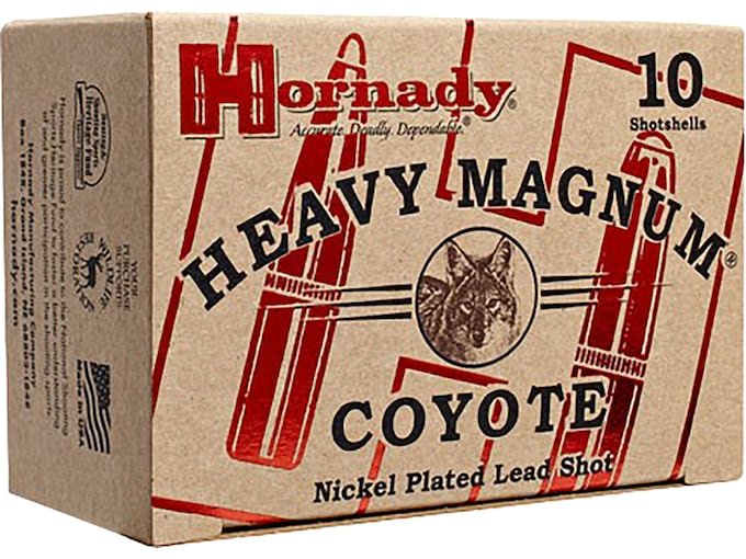 Hornady Heavy Magnum Coyote 12 Gauge Ammo 3 BB Nickel Plated Lead Shot 1-12 oz