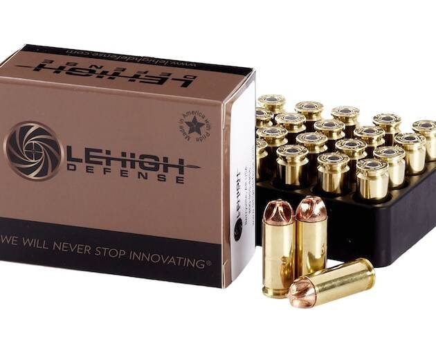 Lehigh Defense XD 10mm Auto Ammo 115 Grain Lehigh Xtreme Defense Fluted Lead Free