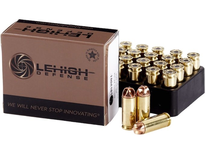 Lehigh Defense XD 10mm Auto Ammo 115 Grain Lehigh Xtreme Defense Fluted Lead Free
