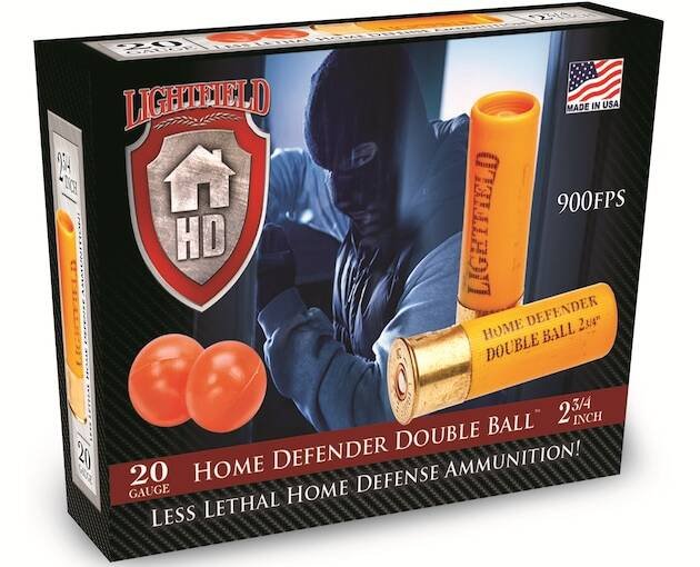 Lightfield Home Defender Less Lethal 20 Gauge Ammo 2-34 Double Rubber Balls