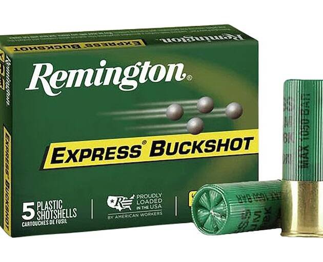 Remington Express Managed-Recoil 12 Gauge Buckshot Ammo 2-3 4
