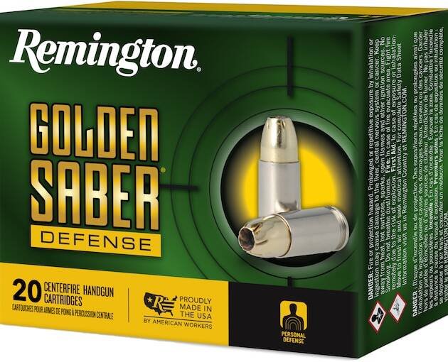Remington Golden Saber Defense 10mm Auto Ammo 180 Grain Jacketed Hollow Point