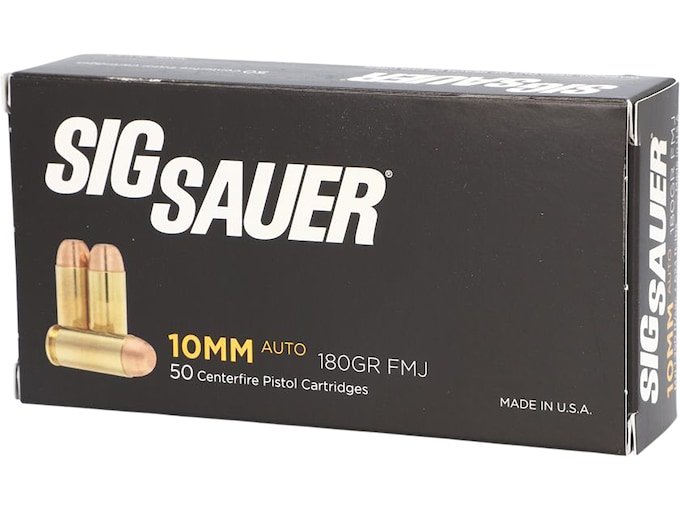 Sig Sauer Elite Performance 10mm Auto Ammo 180 Grain Full Metal Jacket
