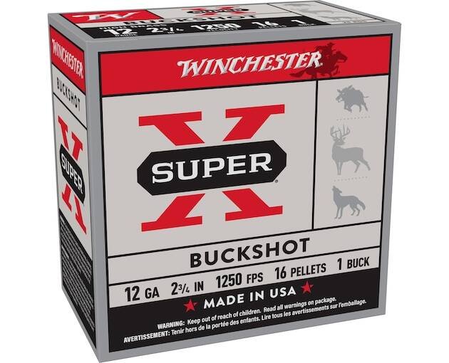 Winchester Super X 12 Gauge Buckshot Ammo 2-34
