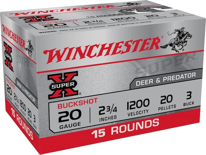 Winchester Super X 20 Gauge Buckshot Ammo