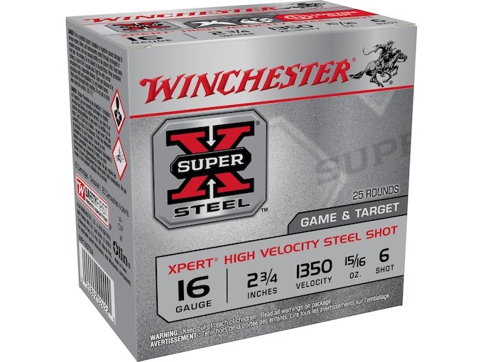 Winchester Super X Xpert Game and Target 16 Gauge Steel Ammo