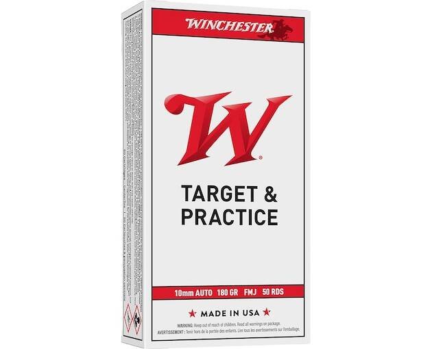 Winchester White Box USA 10mm Auto Ammo 180 Grain Full Metal Jacket