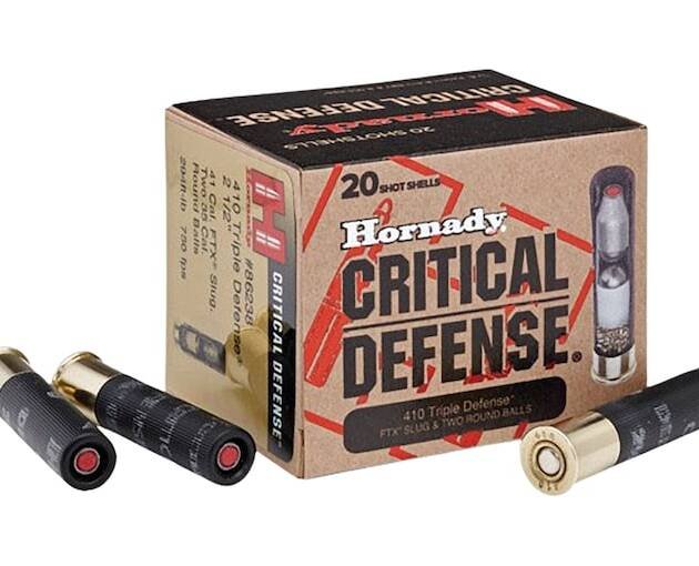 Hornady Critical Defense 410 Polymer Tip FTX Slug and Two Round Balls 2-12