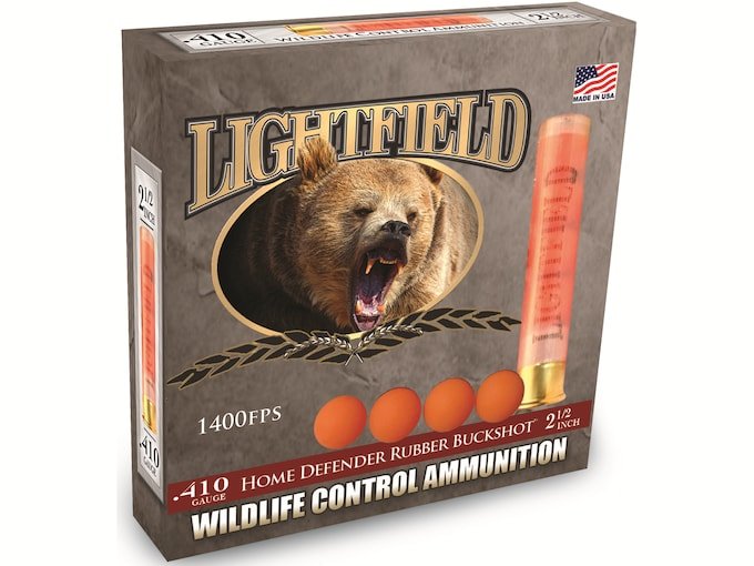Lightfield Wildlife Control Less Lethal 410 Ammo 2-12 Rubber Buckshot 4 Pellets