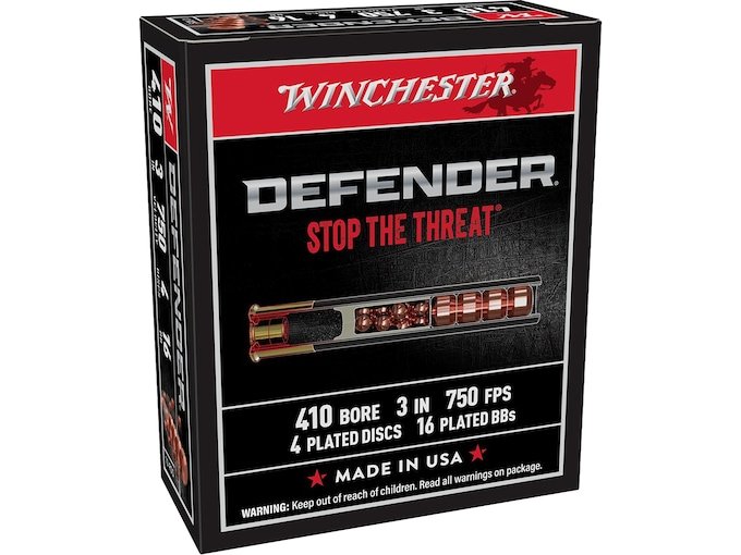 Winchester PDX1 Defender Ammunition 410 Bore 3 4 Disks over 13 oz BB Shot