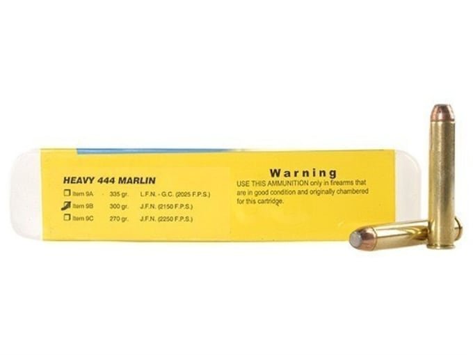 Buffalo Bore 444 Marlin Ammo 300 Grain Jacketed Flat Nose