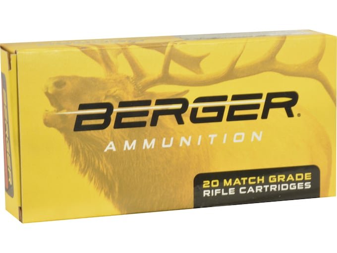 Berger Match Grade 338 Lapua Magnum Ammo 300 Grain Elite Hunter Jacketed Hollow Point