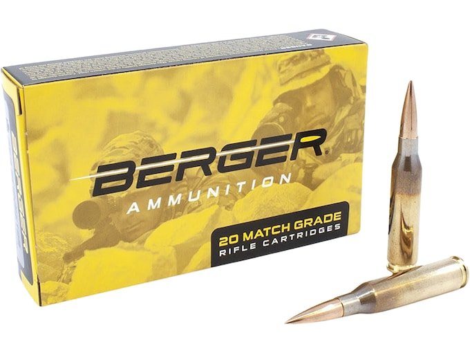 Berger Match Grade 338 Lapua Magnum Ammo 300 Grain Hybrid OTM Tactical Jacketed Hollow Point