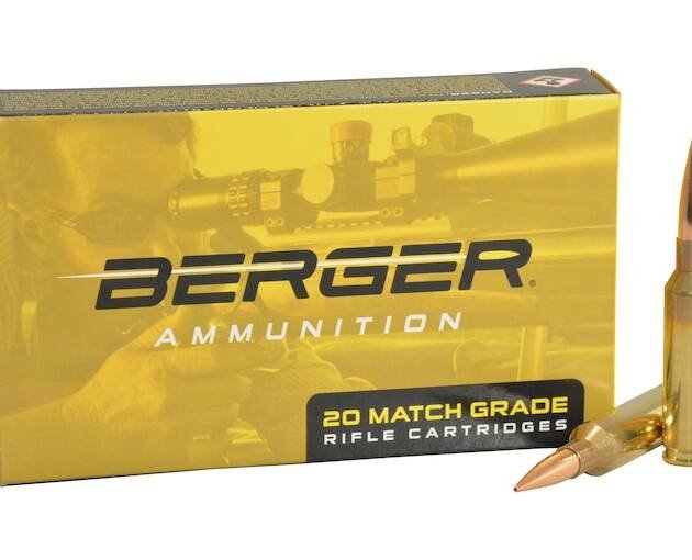 Berger Match Grade 6mm Creedmoor Ammo 105 Grain Hybrid Target Jacketed Hollow Point