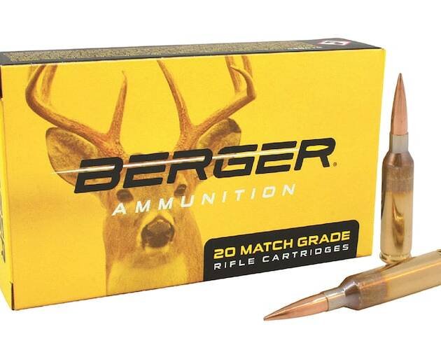 Berger Match Grade 6mm Creedmoor Ammo 108 Grain Elite Hunter Jacketed Hollow Point