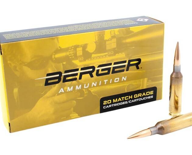 Berger Match Grade 6mm Creedmoor Ammo 109 Grain Hybrid Target Jacketed Hollow Point