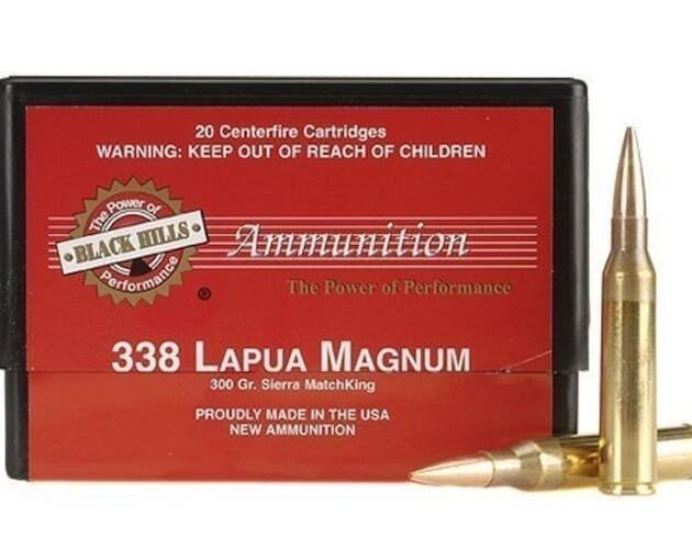 Black Hills 338 Lapua Magnum Ammo 300 Grain Open Tip Match