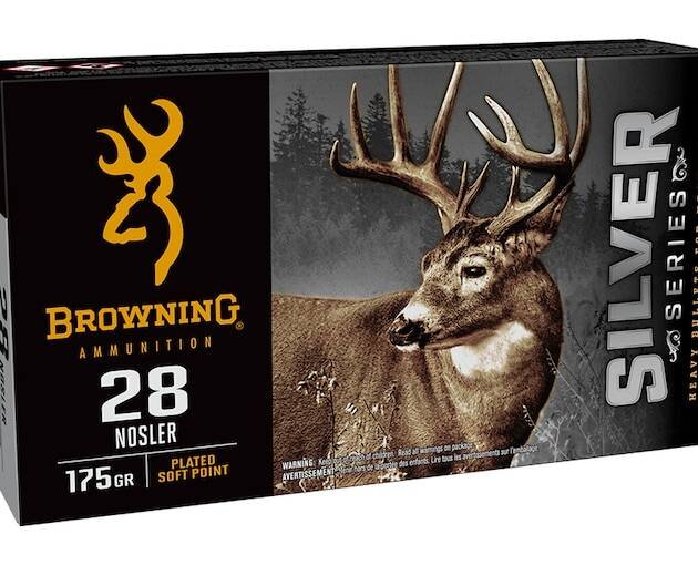 Browning Silver Series 28 Nosler Ammo 175 Grain Jacketed Soft Point
