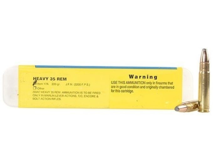 Buffalo Bore 35 Remington Ammo 220 Grain Jacketed Flat Nose