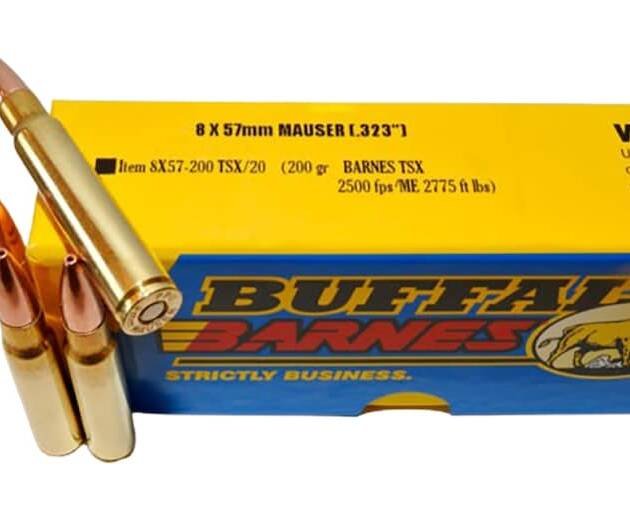 Buffalo Bore 8x57mm JS Mauser (8mm Mauser) Ammo 200 Grain Barnes TSX Hollow Point Lead Free