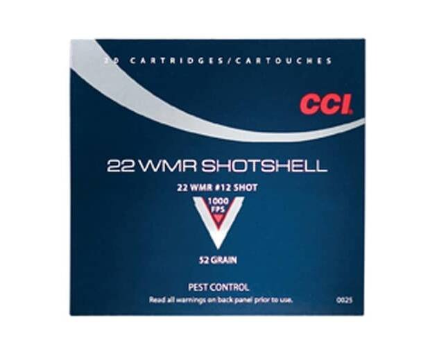 CCI Shotshell 22 Winchester Magnum Rimfire (WMR) Ammo 52 Grain #12 Lead Shot