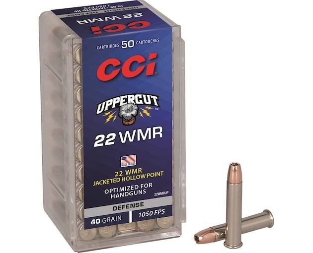 CCI Uppercut Defense 22 Winchester Magnum Rimfire (WMR) Ammo 40 Grain Jacketed Hollow Point