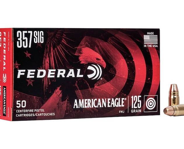 Federal American Eagle 357 Sig Ammo 125 Grain Full Metal Jacke